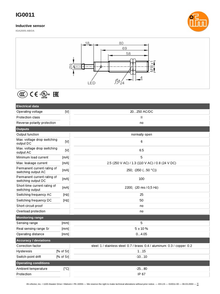 Inductive Sensor | PDF | Alternating Current | Fuse (Electrical)