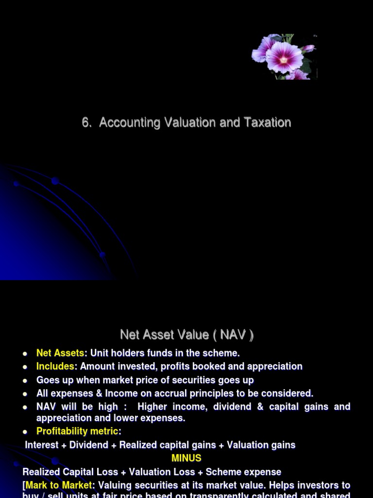 Accounting Valuation and Taxation | PDF | Dividend | Capital Gains Tax
