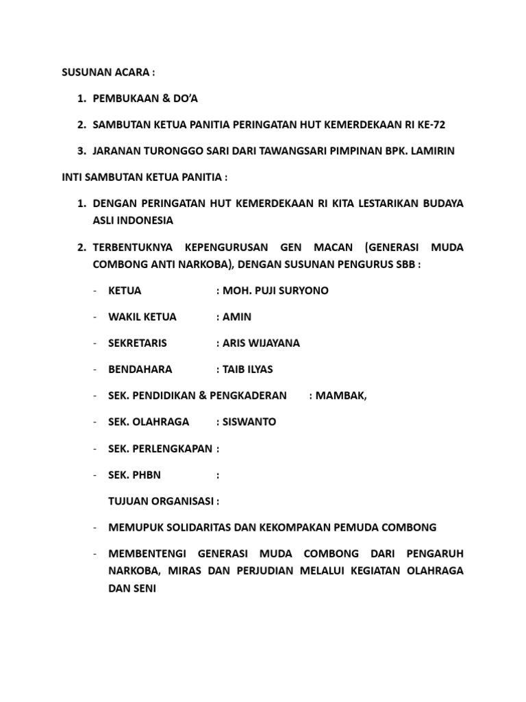 Teks Pembawa Acara Jaranan Kumpulan Contoh Teks Mc