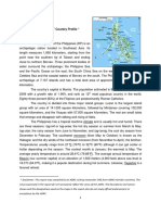 Philippines' Country Profile : Tag-Ulan, The Rainy Season From June To November and Tag-Lamig, The Cool Dry Season From