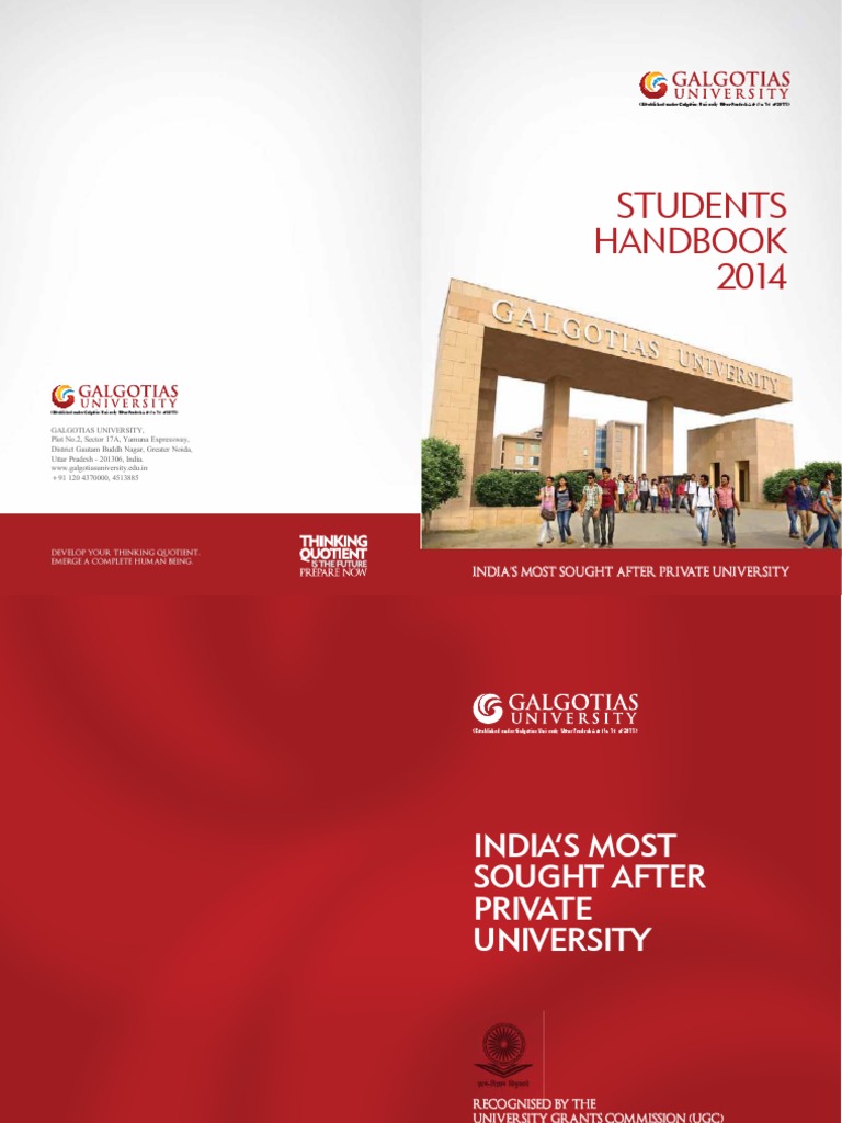 Students Handbook 2014: India'S Most Sought After Private University ...