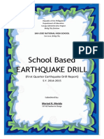 School Based Earthquake Drill