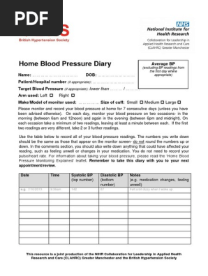 Blood Pressure Log 30