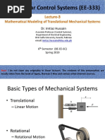 Lecture-3 Modeling of Translational Mechanical Systems