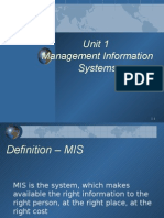 Unit 1 Management Information Systems