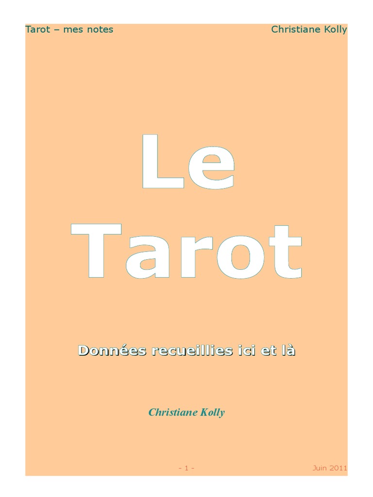 Toutes Les Combinaisons Du Tarot De Marseille Pdf Le Tarot | PDF | Dé | Alchimie