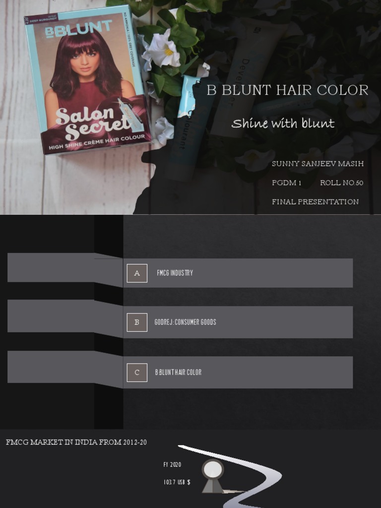 B Blunt Hair Color Shine With Blunt: Sunny Sanjeev Masih PGDM 1 Roll No ...