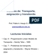 Transporte, Asignación y Transbordo 1919 PDF