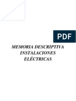 Memoria Instalaciones Electricas