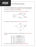 Unit-I FSM Question Bank