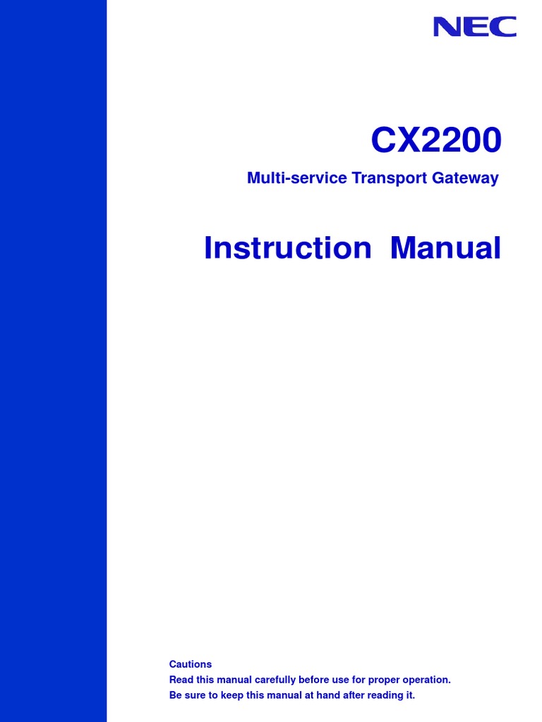 CX2200 Manual 0201 Eng PDF | PDF | Asynchronous Transfer Mode | Exports