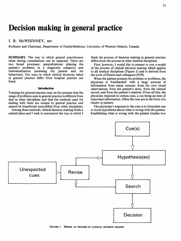 Decision Making in General Practice | PDF | Medical Diagnosis | Hypothesis