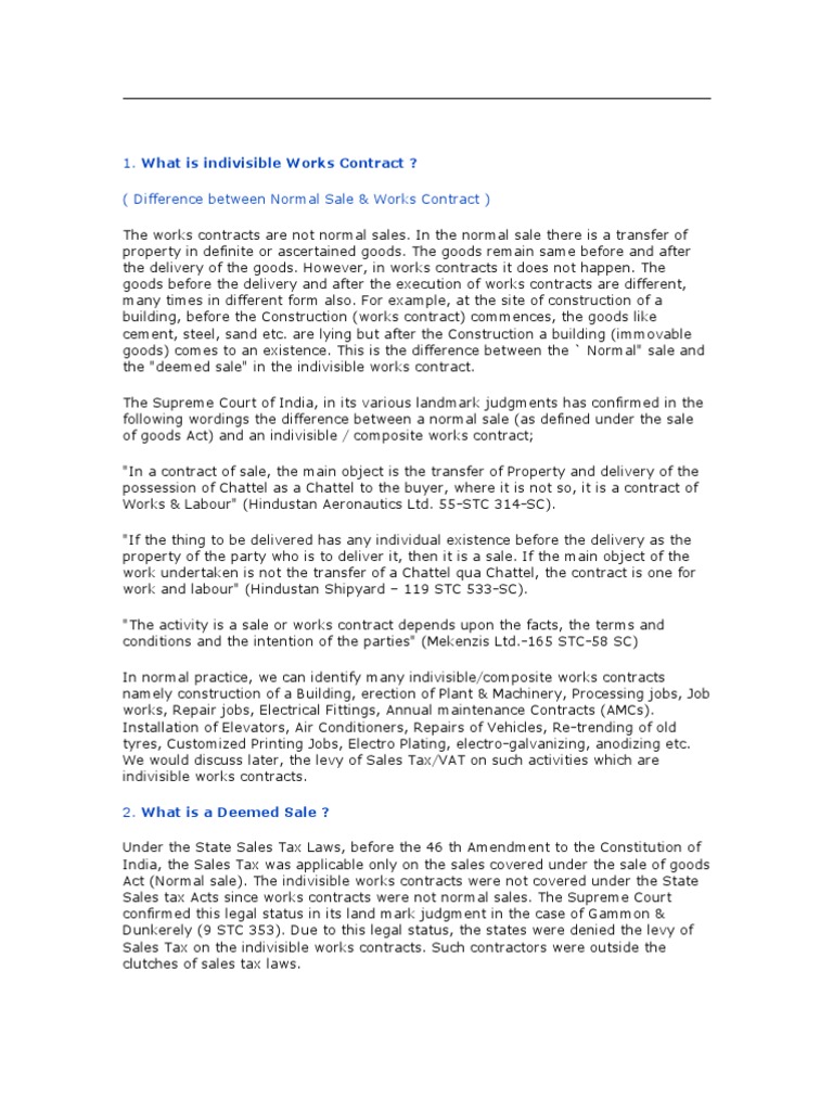 Understanding Works Contracts | PDF