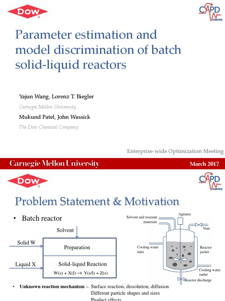 Dow Wang Yajun EWO 2017 | PDF | Chemical Reactor | Mathematical Model