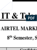 Marketing Plan of Airtel