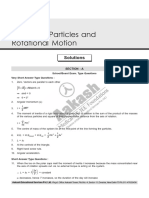 7 System of Particles and Rotational Motion: Solutions