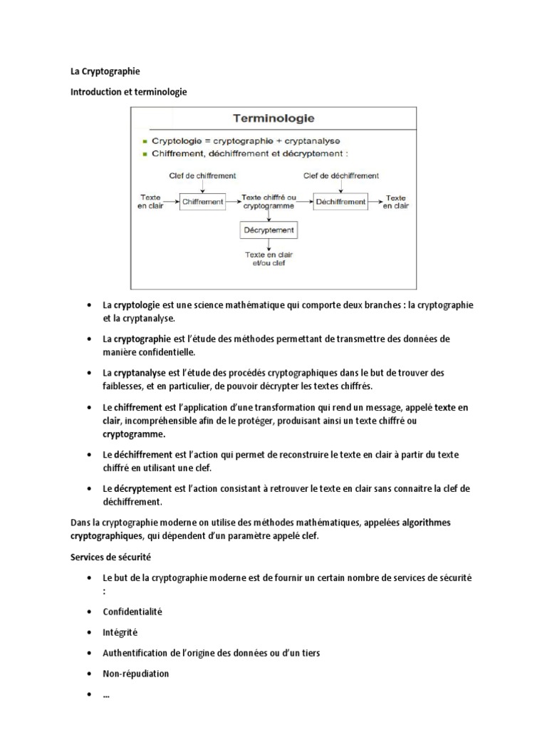 Introduction à la Cryptographie Moderne | PDF | Cryptographie ...