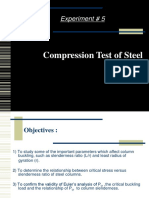 Compression Test of Steel Columns: Experiment # 5