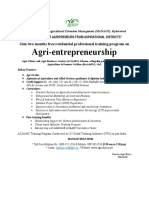 Agri Entrepreneurship TRG