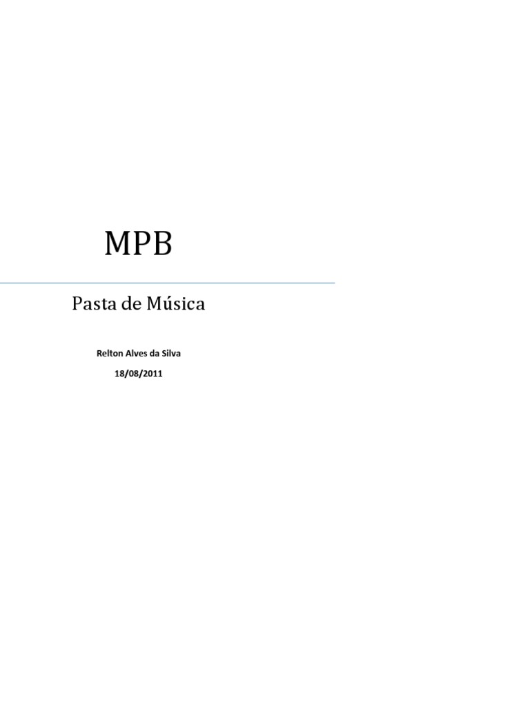 Pasta de Musica - MPB, PDF, Amor