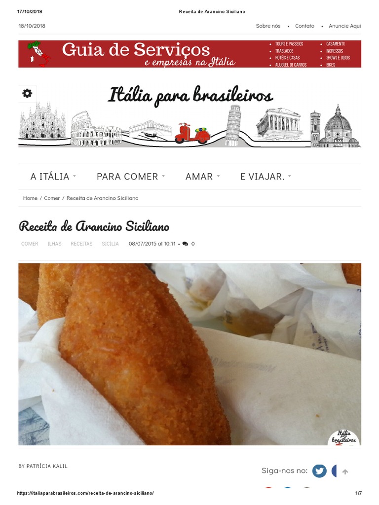 Arancino Siciliano: Receita e História - Descobrindo a Sicília