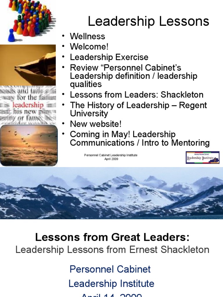 Shackleton's Leadership Lessons | PDF | Ernest Shackleton | Leadership