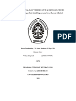 Review Jurnal Kebutuhan Tidur Pada Pasien Akut