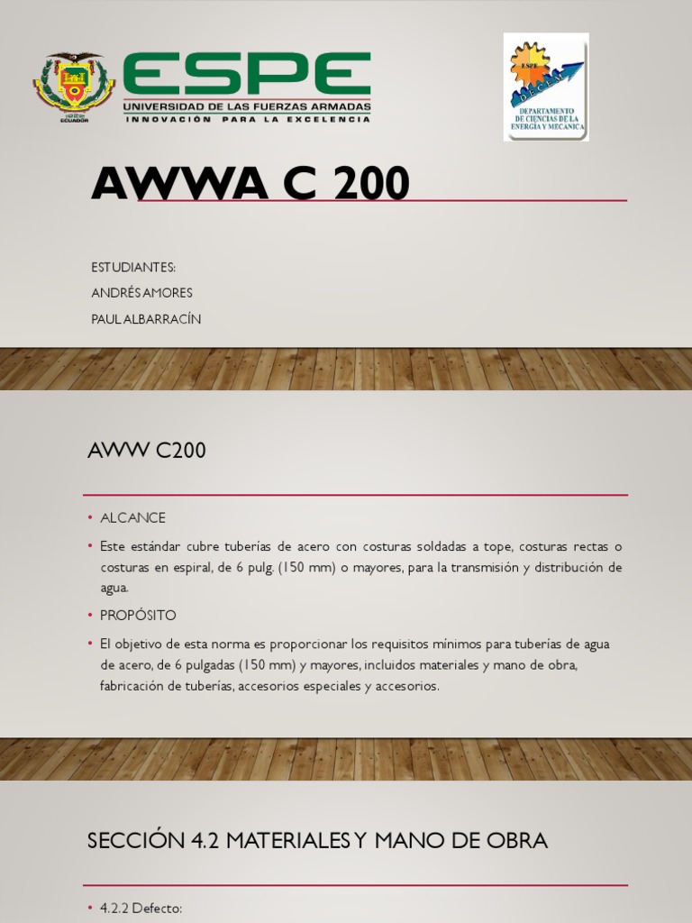 Norma AWWA C200: Tuberías de Acero | PDF | Acero | Soldadura