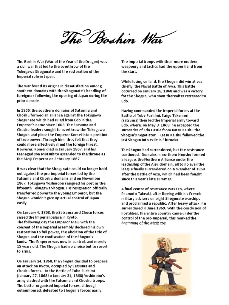 Boshin War Pdf Musket Shogun