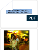 Ra 9231 & Role of Dole