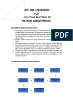 Method Statement FOR Grouting Ducting at Batang Tatau Bridge