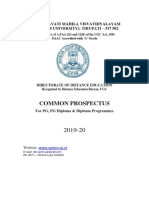 Common Prospectus: Sri Padmavati Mahila Visvavidyalayam (Women'S University) : Tirupati - 517 502