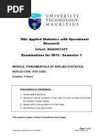 Fundamentals of Applied Statistics