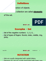 A Set Is A Collection of Objects. Objects in The Collection Are Called Elements of The Set