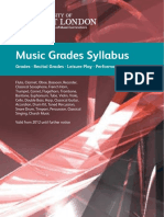 University of West London Music Grades Syllabus