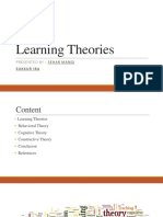 Learning Theories: Presented By: Sehar Mangi