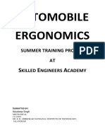 Automobile Ergonomics: Summer Training Project AT Killed Ngineers Cademy
