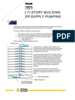 Multi-story building water supply pumping systems