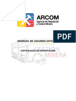 Manual de Cert. Exportaciones Minera