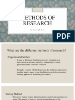 Methods of Research: By: Nicole Joy F. Bitoon