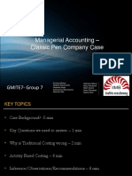 Managerial Accounting - Classic Pen Company Case: GMITE7-Group 7