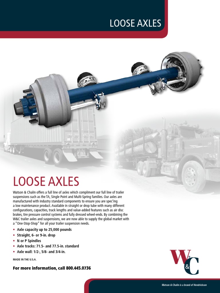 Loose Axles PDF Axle Suspension (Vehicle)