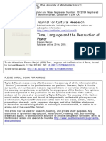 Journal For Cultural Research