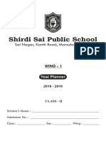 Shirdi Sai Public School Year Planner 2018-2019