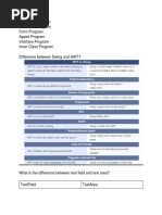 Menu Bar Program Calculator Program Form Program Applet Program Interface Program Inner Class Program Difference Between Swing and AWT?