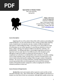 Chinese Cinema Syllabus