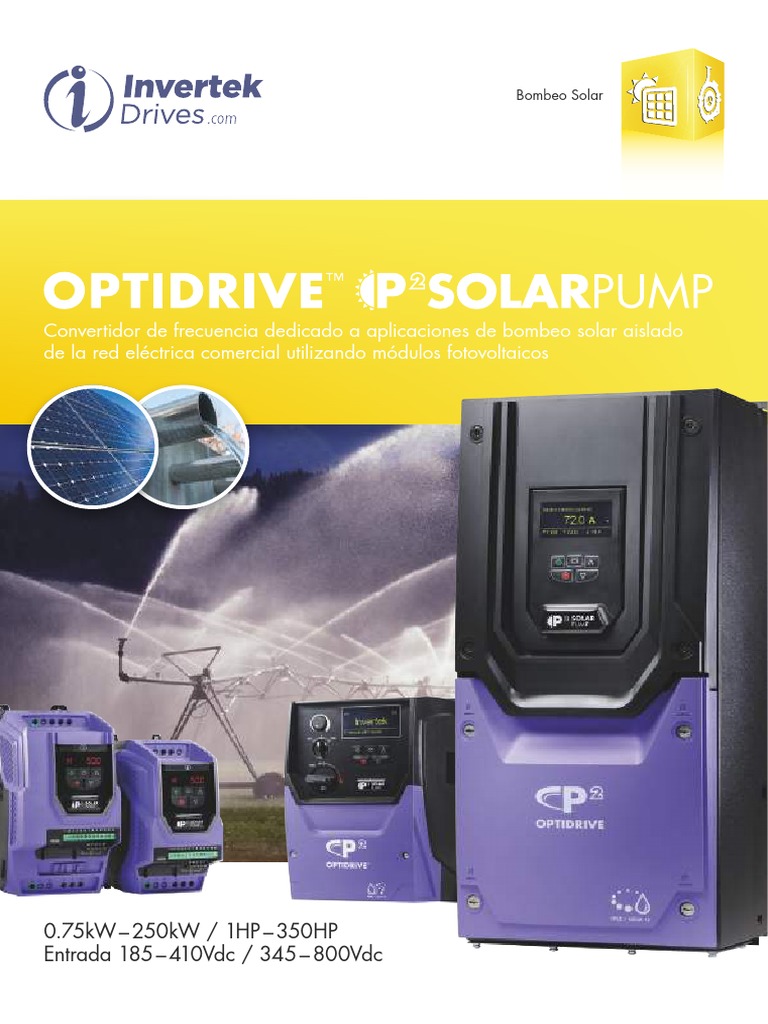 Optidrive P2 Solar Pump | PDF | Energía solar | Fotovoltaica
