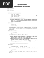 Optimal Control - 2015-04-05