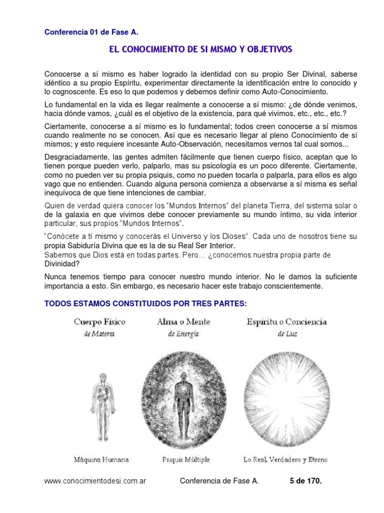 El Conocimiento de Si Mismo y Objetivos | PDF | Conocimiento | Karma