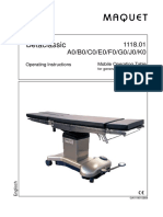 Maquet Operating Table Betaclassic - User Manual PDF